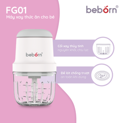 Máy Xay Thức Ăn Dặm Đa Năng Beborn FG01 - Lưỡi Dao Sắc Bén, Thiết Kế Nhỏ Gọn, Dễ Dàng Sử Dụng cho Bé