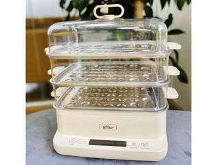 Nồi Hấp 3 Tầng Đa Năng Bear SB-NH12L 12L - Chế Độ Hấp Hải Sản, Thịt, Bánh Bao, Giữ Nhiệt Tự Động, Dễ Dàng Sử Dụng