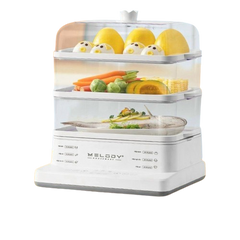 Nồi Hấp Điện 3 Tầng Đa Chức Năng Melody MLD68 - Dung Tích 24L, Công Suất 800W, Hấp Nhanh Chóng, Giữ Dinh Dưỡng Tươi Ngon