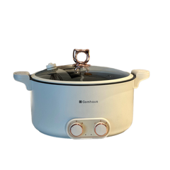 Nồi Lẩu Điện 2 Ngăn Gemhaus GH910 6L - Nấu Được 2 Món Cùng Lúc, Thiết Kế Sang Trọng, Chịu Nhiệt Tốt, Dùng Cho 6-8 Người