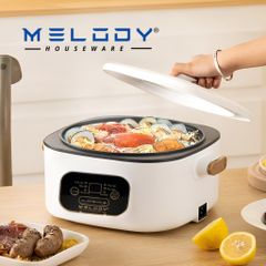 Nồi Lẩu Hấp Điện Đa Năng Thông Minh Melody MLD-623 - Dung Tích 3.5L, Chống Dính, Nấu Lẩu Tại Nhà, Sang Trọng, Tiện Ích