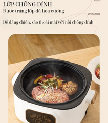 Nồi Lẩu Hấp Điện Đa Năng Thông Minh Melody MLD-623 - Dung Tích 3.5L, Chống Dính, Nấu Lẩu Tại Nhà, Sang Trọng, Tiện Ích