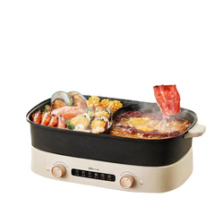 Nồi Lẩu Nướng Điện 2 Ngăn Đa Năng Bear DHG-D65B1 6.5L - Nấu Lẩu, Nướng Thoải Mái Cho Gia Đình 4-6 Người