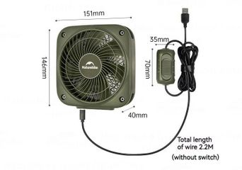 Quạt Mini Cắm Trại Naturehike CNK2300DQ018 - Thiết Kế Nhỏ Gọn, 3 Chế Độ Gió, Dễ Dàng Sử Dụng Cho Đi Phượt, Dã Ngoại