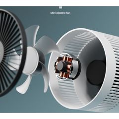Quạt Tích Điện Để Bàn Oidire ODI-MF10A - Thiết Kế Hình Lá Quạt, 3 Chế Độ Gió, Âm Thanh Nhẹ Nhàng, Phù Hợp Cho Văn Phòng và Gia Đình