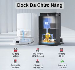 Robot Hút Bụi Lau Nhà Thông Minh Roborock Q Revo - Sạc Đa Năng 6in1, Lực Hút 5500Pa, Dọn Dẹp Thông Minh, Kết Nối Ứng Dụng