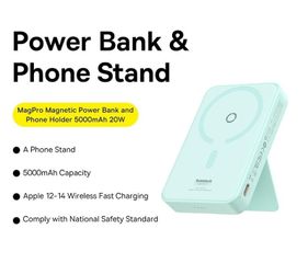Sạc Dự Phòng Wireless Baseus MagPro 5000mAh Nam Châm 20W - Thiết Kế Gọn Nhẹ, Sạc Không Dây Tự Động