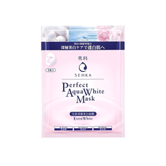 Set 7 Miếng Mặt Nạ Senka Perfect Aqua White Mask Extra White - Dưỡng Sáng Da, Mờ Vết Thâm, Chiết Xuất Tơ Tằm & Hoa Hồng