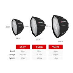 Softbox Bát Giác Tản Ánh Sáng Triopo K2 Ngàm Bowen - Phụ Kiện Chụp Ảnh Chuyên Nghiệp, Đèn Studio, Quay Phim
