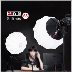 Softbox cầu ZSYB S65 - Phân tán ánh sáng tốt 65cm, Gấp gọn, Kim loại, Ngàm Bowen - Thiết bị chiếu sáng chuyên nghiệp