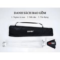 Softbox cầu ZSYB S65 - Phân tán ánh sáng tốt 65cm, Gấp gọn, Kim loại, Ngàm Bowen - Thiết bị chiếu sáng chuyên nghiệp