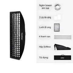 Softbox lồng tản ánh sáng chữ nhật Godox 30x120cm - Thiết bị chiếu sáng chất lượng cho Studio và chụp ngoại cảnh