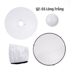 Tản sáng Beauty Dish QZ-55 Silver/White - Thiết bị ánh sáng đa chiều cho chụp ảnh chân dung và studio chất lượng cao