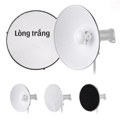 Tản sáng Beauty Dish QZ-55 Silver/White - Thiết bị ánh sáng đa chiều cho chụp ảnh chân dung và studio chất lượng cao