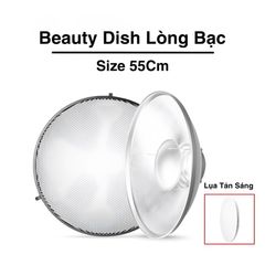 Tản sáng Beauty Dish QZ-55 Silver/White - Thiết bị ánh sáng đa chiều cho chụp ảnh chân dung và studio chất lượng cao