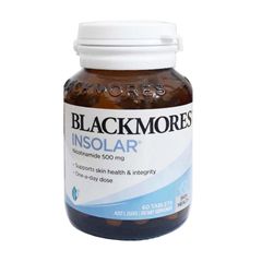 Viên Uống Đẹp Da Blackmores Insolar 500mg - Tăng Cường Vitamin B3, Giúp Da Căng Mịn và Khỏe Mãi