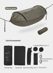 Võng Naturehike CNH22HJ001 Chống Lật & Muỗi cho 2 Người - Thiết Kế Đa Năng, Kích Thước Rộng, Chống Thấm Nước, Phụ Kiện Đầy Đủ