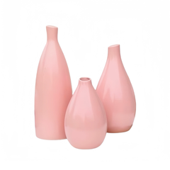 Bộ 3 Bình Hoa Gốm Sứ Bát Tràng Vintage - Trang Trí Nhà Cửa Đa Năng, Cắm Hoa Nghệ Thuật, Chất Liệu Cao Cấp