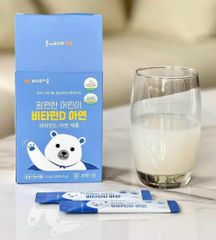 Bột Canxi Enzyme Sữa Non Tảo Biển Hàn Quốc - Hỗ Trợ Tăng Chiều Cao và Phát Triển Trí Não Cho Trẻ Em, 30 Gói X 1.5g