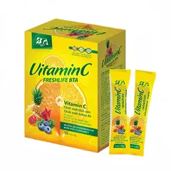 Bột Uống Bổ Sung Vitamin C Freshlife BTA - Tăng Cường Miễn Dịch, Dễ Hấp Thu, Hỗ Trợ Sức Khỏe - Hộp 15 Gói X 5g