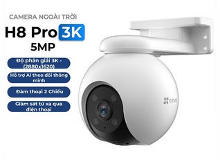 Camera WiFi 360 Độ 3K 5MP Ezviz H8 Pro - Camera Quan Sát Chống Trộm Tích Hợp Cảnh Báo Chuyển Động Siêu Sắc Nét