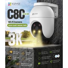Camera Wifi 360 độ Ezviz C8C 3K 5MP - Đàm Thoại 2 Chiều, Báo Động, Quan Sát Ban Đêm Siêu Sắc Nét, Chống Nước IP65