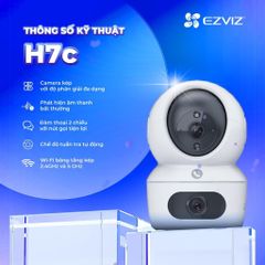 Camera Wifi Ezviz H7C 2 Mắt 360 Độ 8MP 2K+, Đàm Thoại 2 Chiều, Phát Hiện Chuyển Động, Chống Trộm, Tầm Nhìn Ban Đêm 15m