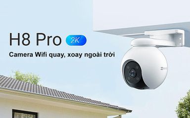 Camera WiFi ngoài trời Ezviz H8 Pro 2K 3MP quay 360 độ - Quan sát toàn cảnh, đàm thoại 2 chiều, bảo mật hiệu quả