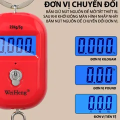 Cân Điện Tử Cầm Tay Mini WeiHeng 15g-25kg - Thiết Kế Nhỏ Gọn, Đo Chính Xác, Tiện Dụng Cho Thực Phẩm Và Đồ Đạc