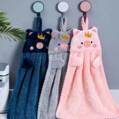 Combo 3 Khăn Lau Tay Nhà Bếp Treo Tường Hình Thú Cotton Mềm Mại - Lưu Giữ Vệ Sinh Gọn Gàng Cho Không Gian Bếp