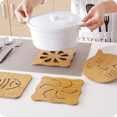 Combo 6 Miếng Lót Xoong Nồi Gỗ 14.5cm x 14.5cm - Bảo Vệ Bàn, Thiết Kế Thân Thiện Môi Trường cho Gian Bếp Thêm Sang Trọng