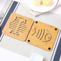 Combo 6 Miếng Lót Xoong Nồi Gỗ 14.5cm x 14.5cm - Bảo Vệ Bàn, Thiết Kế Thân Thiện Môi Trường cho Gian Bếp Thêm Sang Trọng