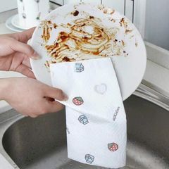Cuộn khăn giấy lau bếp đa năng tái sử dụng - Giấy thấm hút nước, mềm mại, dễ giặt, tiện lợi cho mọi nhu cầu vệ sinh bếp.