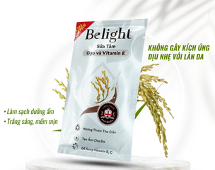 Dây Sữa Tắm Belight Gạo & Vitamin E - Dưỡng Ẩm, Làm Sáng Da, Hương Thơm Dịu Nhẹ, Chiết Xuất Thiên Nhiên, Dành Cho Mọi Loại Da