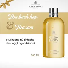 Gel tắm hương nước hoa Molton Brown Flora Luminare 300ml - Sữa tắm cao cấp nữ tính với hương hoa bách hợp và hoa cam, cấp ẩm và làm sạch da