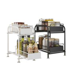 Kệ Ngăn Kéo Trượt 2 Tầng Đa Năng Để Bàn Nhà Bếp Nhật Bản - Thiết Kế Hiện Đại Cho Không Gian Gọn Gàng, Chịu Lực Tốt