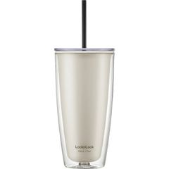 Ly nhựa 2 lớp Lock&Lock kèm ống hút HAP507 750ml - Chống nhiệt, thiết kế tiện dụng, lý tưởng cho nước lạnh và nước đá