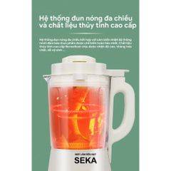 Máy Làm Sữa Hạt Seka GL300 - Đa Chức Năng Xay Nấu 12 Chức Năng, Dung Tích 1.75L, Thủy Tinh Borosilicat Chất Lượng Cao
