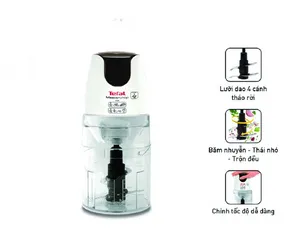 Máy Xay Thực Phẩm Đa Năng Tefal MB450B38 3 Trong 1 - Công Suất 500W, 500ml, Lưỡi Dao Inox, Xay Thịt, Xay Rau, Dễ Vệ Sinh