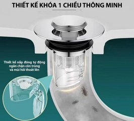 Nắp Chặn Lỗ Thoát Nước Bồn Rửa Mặt Mifan - Ngăn Mùi, Côn Trùng, Chống Tắc Đường Ống Với Chất Liệu Inox Cao Cấp