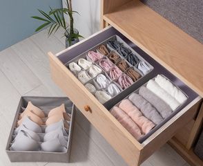 Bộ 3 Hộp Vải Đựng Đồ Lót và Tất Vớ Tiện Lợi - Giúp Không Gian Phòng Gọn Gàng, Thẩm Mỹ Cao và Dễ Tìm Kiếm