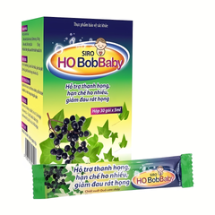 Siro HO BobBaby Giảm Ho Cho Bé - Hương Vị Ngọt, Thành Phần Thiên Nhiên, Hỗ Trợ Giảm Đau Họng, Dễ Uống - 30 Gói 5ml