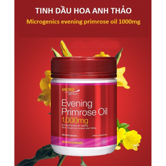 Tinh Dầu Hoa Anh Thảo Microgenics Evening Primrose Oil 1000mg - Hỗ Trợ Ổn Định Nội Tiết, Nuôi Dưỡng Da Tươi Trẻ, 200 Viên