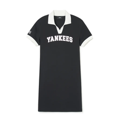 Váy Polo MLB New York Yankees Varsity Lettering Slim Fit - Thời Trang Năng Động, Đi Chơi, Du Lịch, Màu Đen 3FOPV0143-50BKS