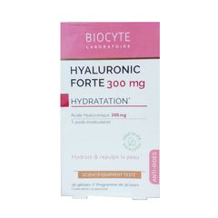 Viên uống cấp nước Biocyte Hyaluronic Forte Full Spectrum - Dưỡng ẩm và chống lão hóa hiệu quả từ Pháp - 30 viên cho làn da căng mướt