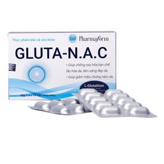 Viên uống làm sáng da Pharmaform Gluta-N.A.C - Hỗ trợ chống oxy hóa và cải thiện làn da, 30 viên cho người trưởng thành