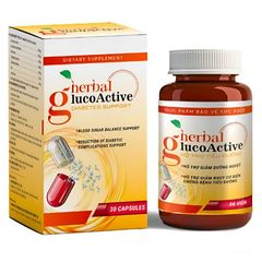 Viên uống Herbal GlucoActive - Hỗ trợ ổn định đường huyết, tăng cường sức khỏe, phòng ngừa biến chứng tiểu đường - Hộp 30 viên
