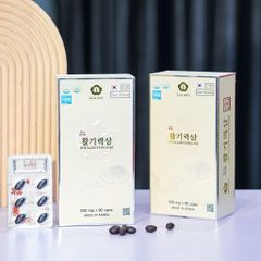 Viên uống thiên sâm trứng cá tầm Hwalgiryeoksam Hàn Quốc - Bổ sung sức khỏe, cải thiện sinh lực và trẻ hóa làn da, hộp 180 viên