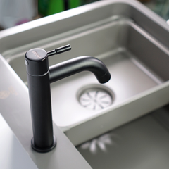 Vòi xả chậu lavabo lạnh inox 304 HOBBY HOME DECOR LBL3D - Kiểu dáng cổ điển, chất liệu inox đen sang trọng, tiết kiệm nước