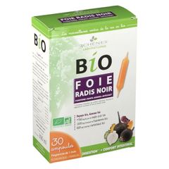 Bio Foie Radis Noir - Nước Thảo Mộc Hữu Cơ Hỗ Trợ Bổ Gan, Giải Độc Từ Củ Cải Đen, Hộp 30 Ống Hữu Hiệu cho Sức Khỏe